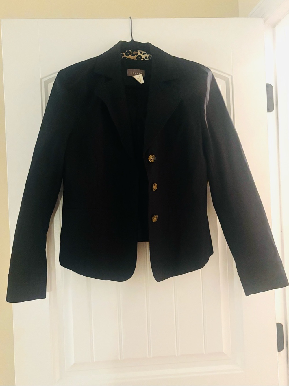 Kenar Black Blazer with Gold Buttons